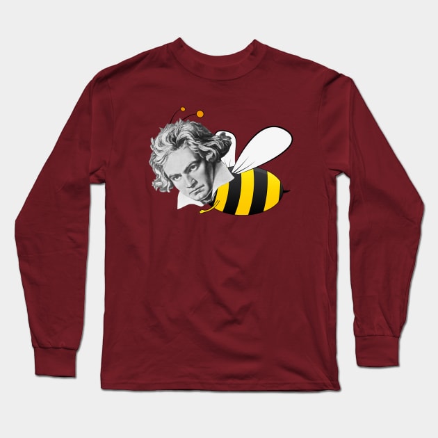 Beethoven Bee Parody Long Sleeve T-Shirt by dgray95